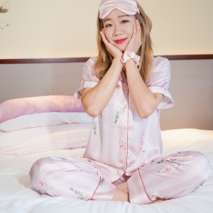 主图Luxury Pajamas Wholesale Satin Pajamas
